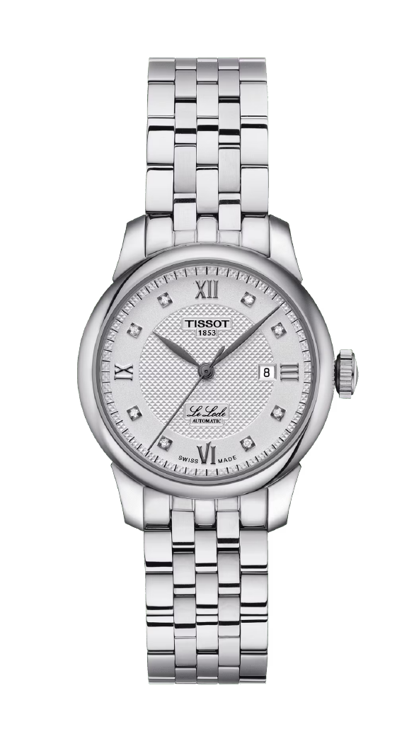 TIS LE LOCLE AUTO STAINLESS STEEL LADIES SILVER DIAL WATCH