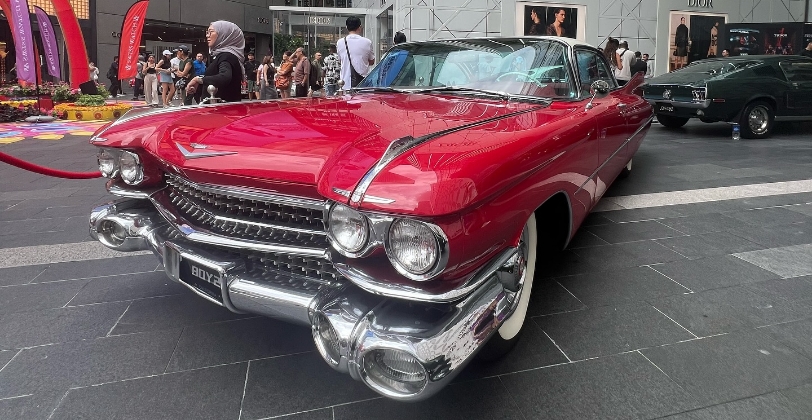 Vintage car on display