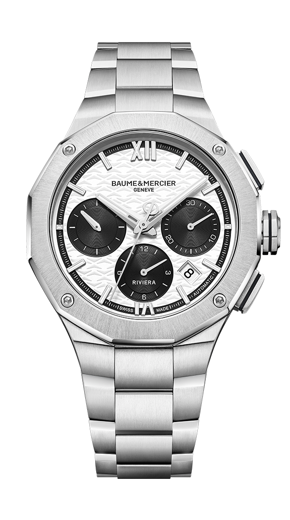 Riviera, steel, chronograph watch. Men, automatic, dodecagonal, 41 mm.