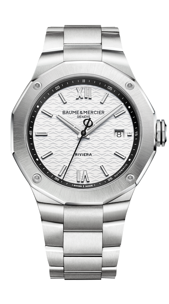Riviera steel watch.Men, automatic, dodecagonal, 42 mm.