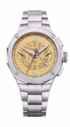 Riviera, steel, chronograph watch. Men, automatic, dodecagonal, 41 mm.