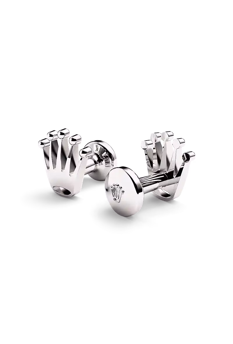 Rolex 'Crown' Cufflinks, White gold, A1019 | Swiss watch