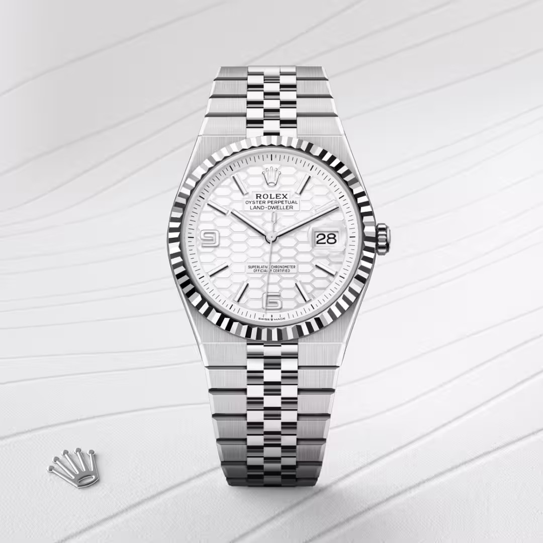 Rolex Land-Dweller White Rolesor - combination of Oystersteel and white gold M127334-0001 - swiss watch