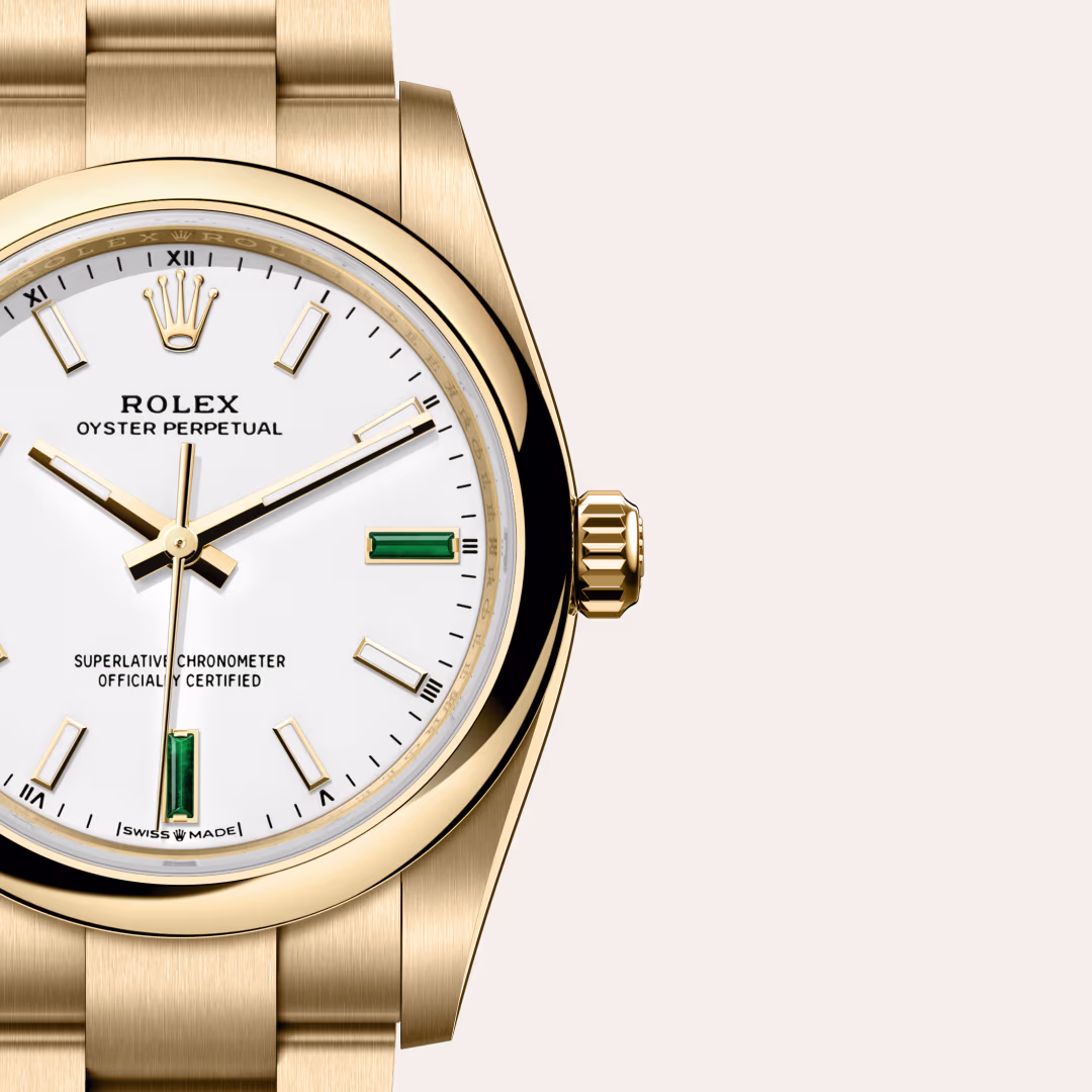Rolex Oyster Perpetual 18 ct yellow gold M124208-0002 - swiss watch