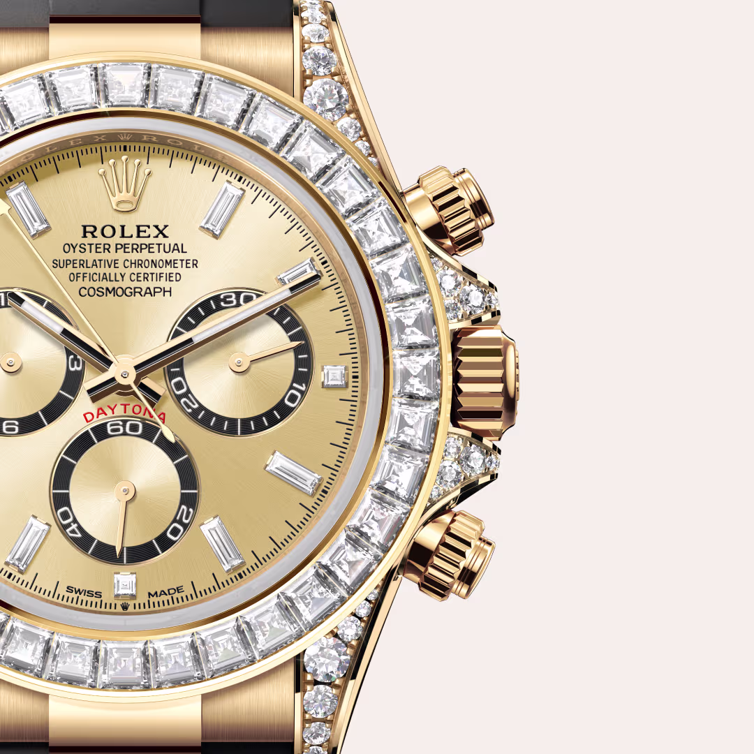 Rolex Cosmograph Daytona 18 ct yellow gold with lugs set with diamonds M126538TBR-0004 - swiss watch