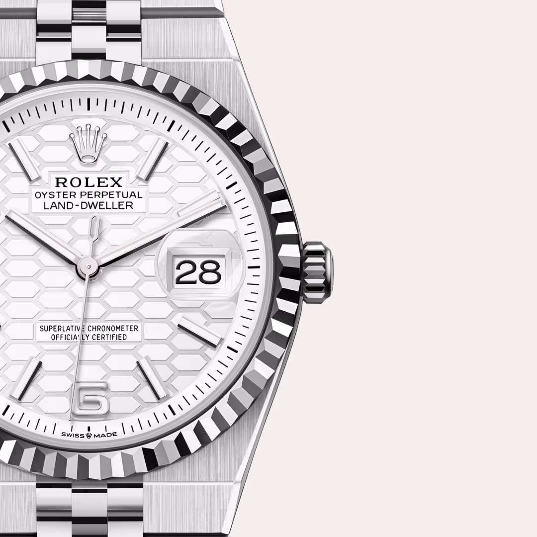 Rolex Land-Dweller White Rolesor - combination of Oystersteel and white gold M127234-0001 - swiss watch
