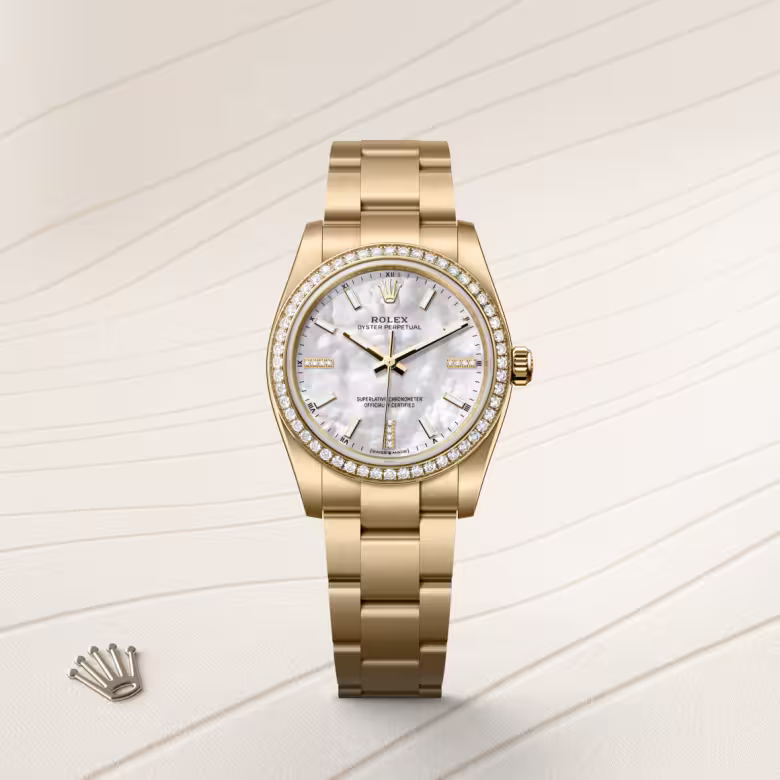 Rolex Oyster Perpetual 18 ct yellow gold M124248RBR-0001 - swiss watch