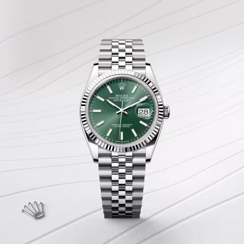 Rolex Datejust White Rolesor - combination of Oystersteel and white gold M126234-0051 - swiss watch
