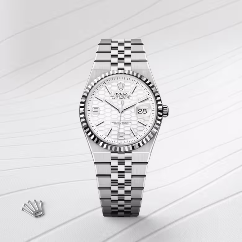 Rolex Land-Dweller White Rolesor - combination of Oystersteel and white gold M127234-0001 - swiss watch