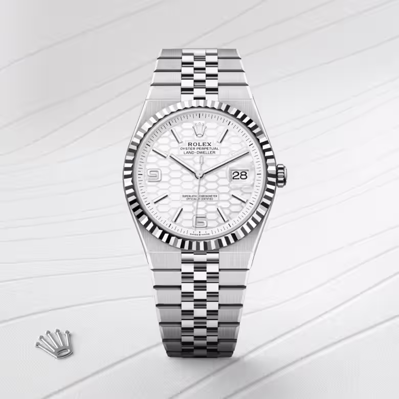 Rolex Land-Dweller White Rolesor - combination of Oystersteel and white gold M127334-0001 - swiss watch
