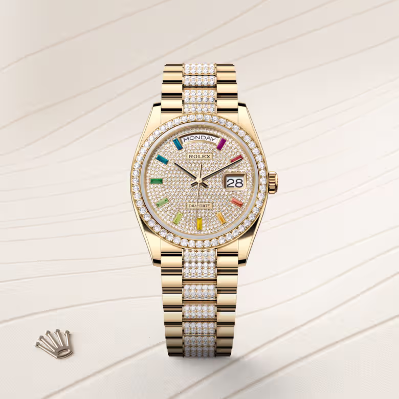 Rolex Day-Date 18 ct yellow gold M128348RBR-0031 - swiss watch