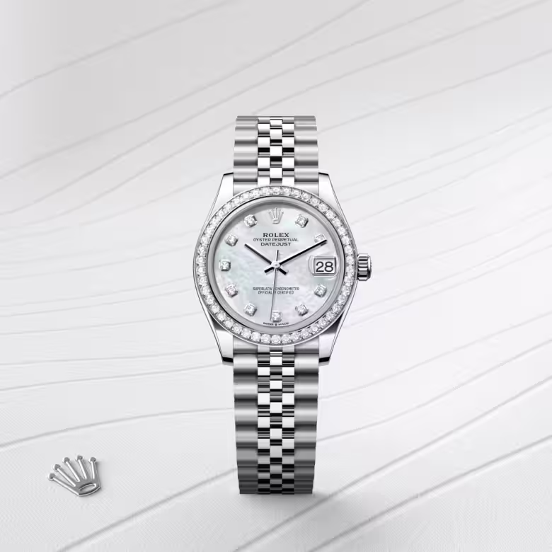 Rolex Datejust White Rolesor - combination of Oystersteel and white gold M278384RBR-0008 - swiss watch