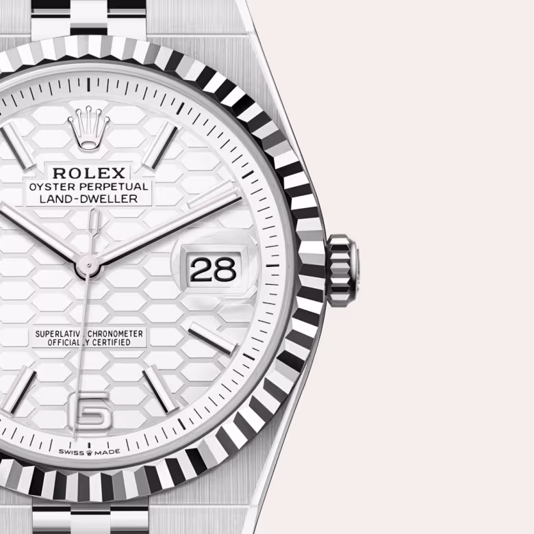 Rolex Land-Dweller White Rolesor - combination of Oystersteel and white gold M127334-0001 - swiss watch