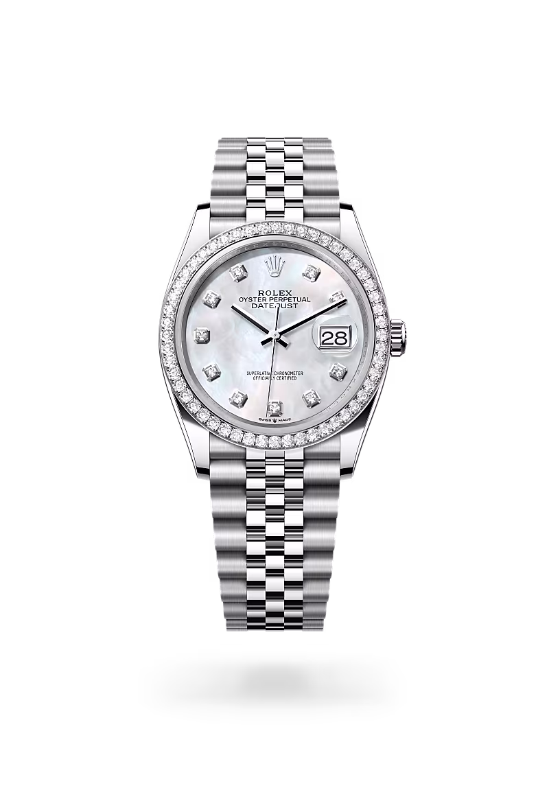 Rolex - Datejust 36 - Oyster, 36 mm, Oystersteel, white gold and diamonds m126284rbr-0011