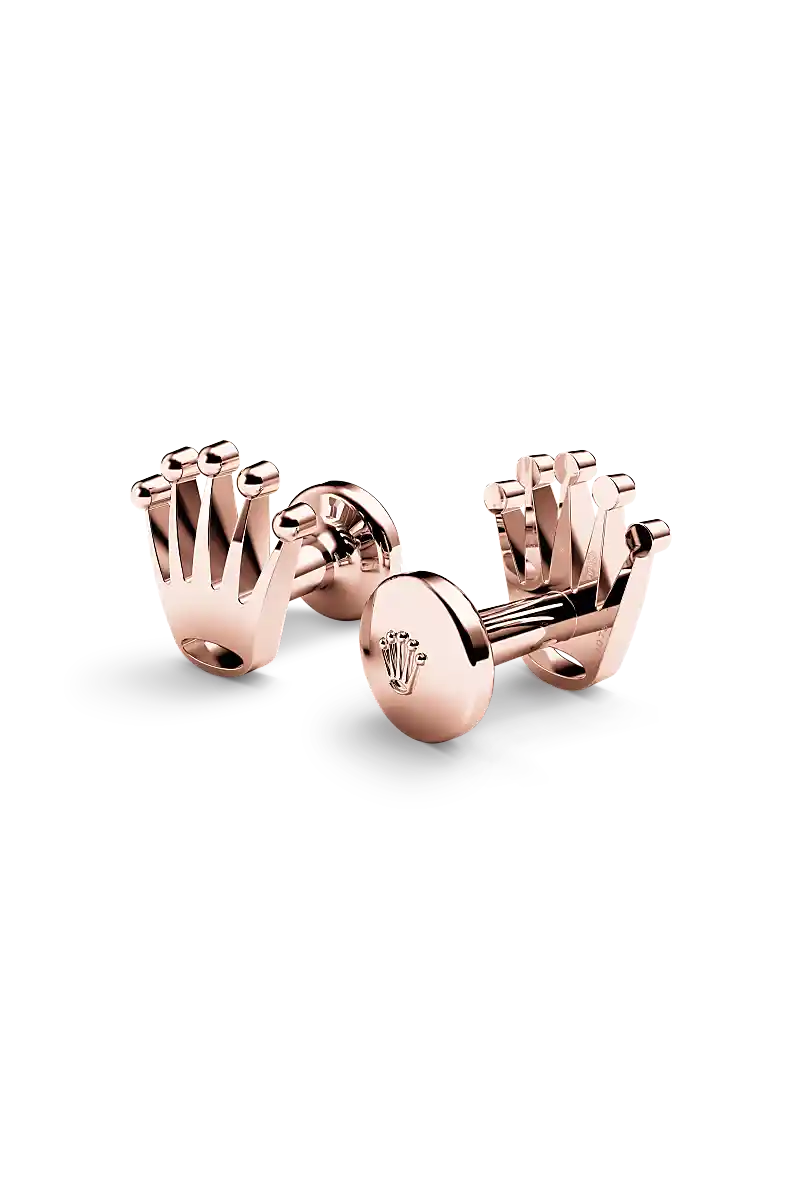 Rolex - ‘Crown’ cufflinks - Everose gold A1015