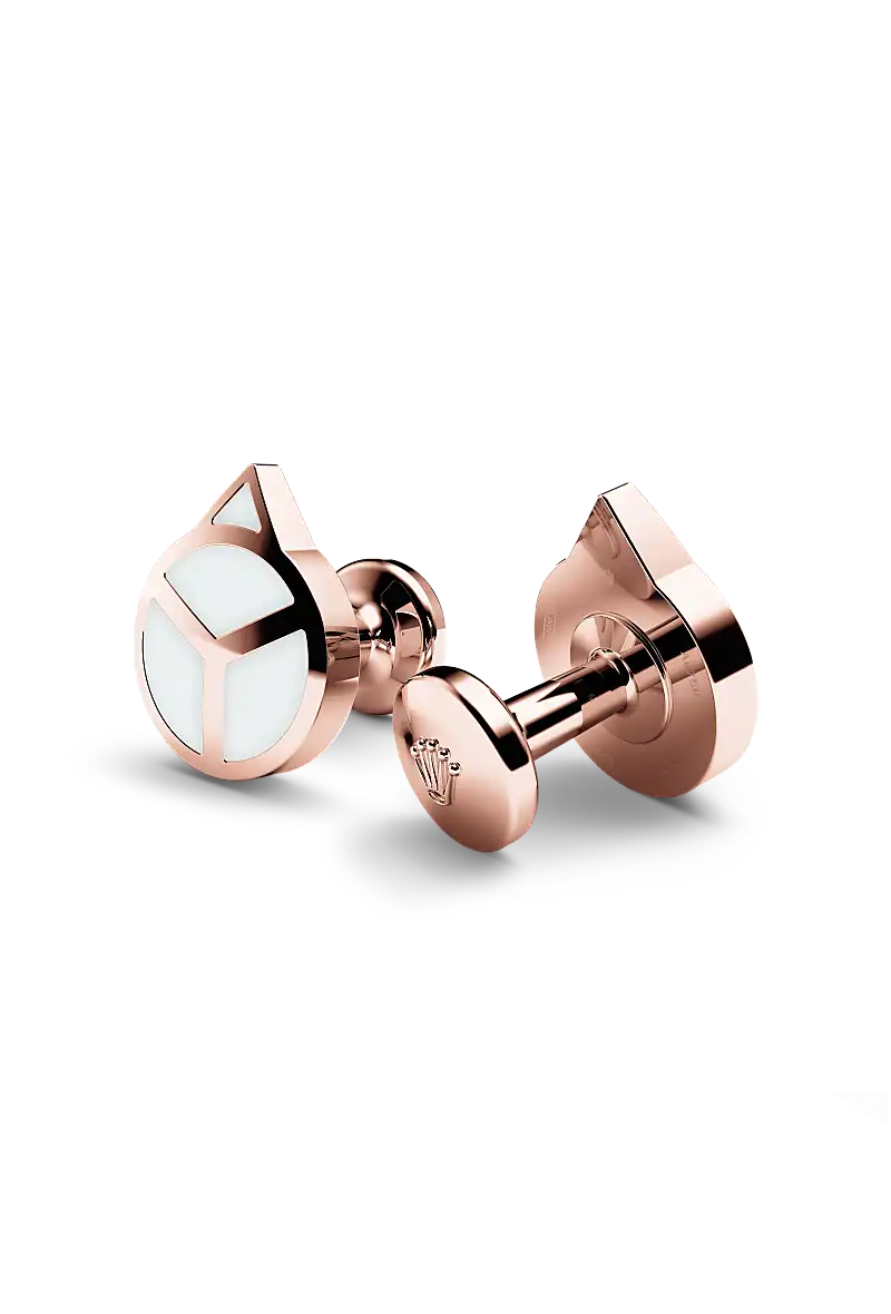 Rolex - ‘Hand’ cufflinks - Everose gold and luminescent material A1025
