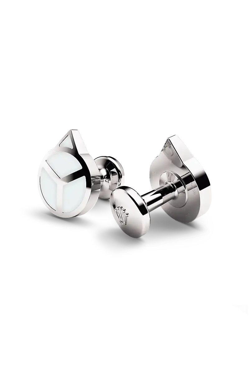 Rolex - ‘Hand’ cufflinks - White gold and luminescent material A1029